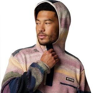 Columbia Helvetia II Mens Fleece Snap Hoodie Sweatshirt Size XL